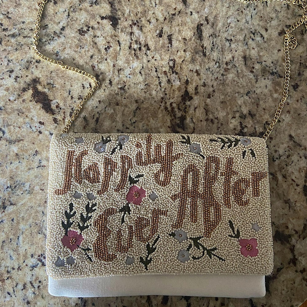 Happily Ever After Bridal Beaded Clutch Crossbody